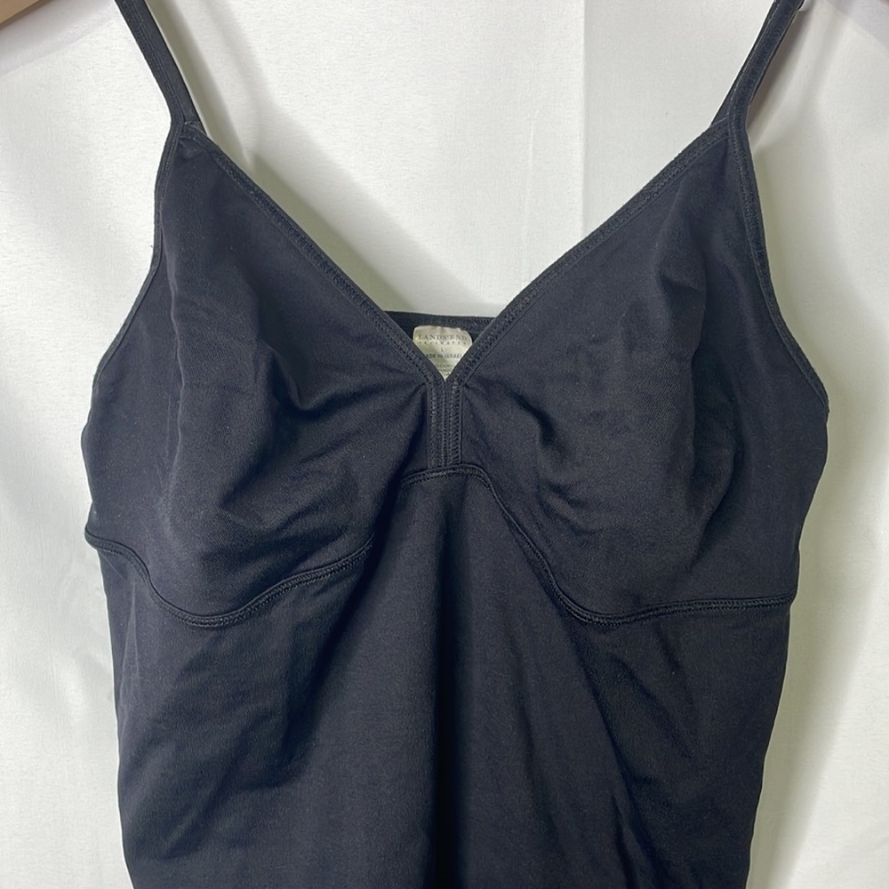 Lands’ End Intimates Basic Black Tank: - image 2
